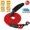 5FT Dog Leash Dog Training Walking Lead w/ Foam Handle Highly Reflective Treads Strong Nylon Dog Rope For Small Medium Dogs