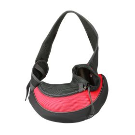 Pet Carrier for Dogs Cats Hand Free Sling Adjustable Padded Strap Tote Bag Breathable Shoulder Bag Carrying Small Dog Cat (Option: PetPuppyCarrierRedL)