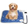 Pet Heating Pad Electric Dog Cat Heating Mat Waterproof Warming Blanket with 86-141℉ Adjustable Temperature 0-12 Timer Digital Display Chewing-resista