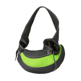 Pet Carrier for Dogs Cats Hand Free Sling Adjustable Padded Strap Tote Bag Breathable Shoulder Bag Carrying Small Dog Cat (Option: PetPuppyCarrierGreenS)