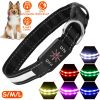 Light Up Dog Collar LED Dog Collar Safety Night Glowing Dog Collar with 9 Light Colors IPX7 Waterproof USB Rechargeable S/M/L
