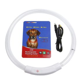 USB Rechargeable LED Dog Collar Multi-Color Lighting Dog Safety Collar Cuttable Length Glow Dog Collar For Small Medium Large Dog Night Walking (Option: DogCollar35CM)