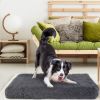 Dog Bed Soft Plush Cushion Cozy Warm Pet Crate Mat Dog Carpet Mattress with Long Plush for S/M Dogs