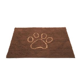 DGS Pet Products Dirty Dog Door Mat Small Mocha Brown 23" x 16" x 2" (Color: Mocha Brown, size: medium)