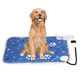 Pet Heating Pad Electric Dog Cat Heating Mat Waterproof Warming Blanket with 86-141℉ Adjustable Temperature 0-12 Timer Digital Display Chewing-resista (Option: Pad4570CMThermostat)